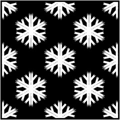 Bold Stamp Snowflakes Pattern.