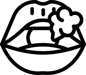 Open mouth breathing foul smell from teeth and tongue with halitosis