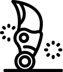 Innovative personal transportation device resembling a futuristic monowheel balancing gracefully © ylivdesign