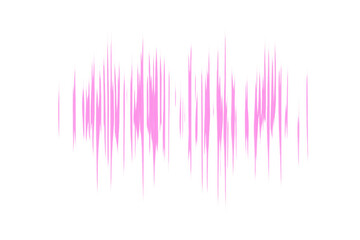 Pink audio waveform showing sound frequency or music equalizer for technology and digital media concepts