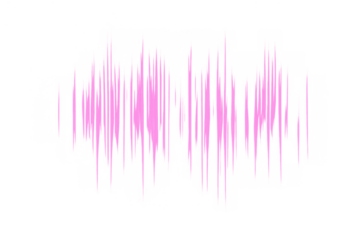 Pink audio waveform showing sound frequency or music equalizer for technology and digital media concepts
