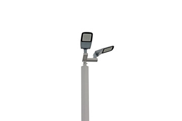 Outdoor LED lamp, white background, isolated.