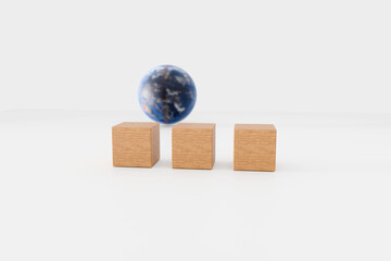 earth globe on a white background