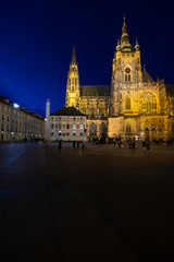 Naklejka premium St. Vitus Cathedral in Prague Castle at night