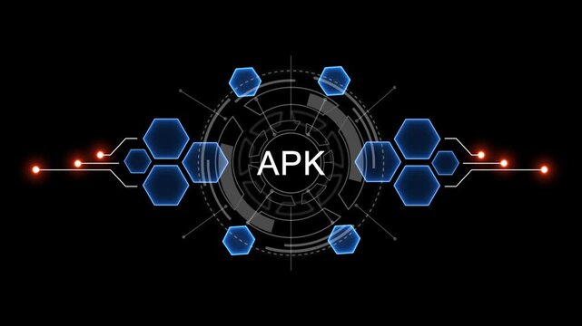 Internet, business, Technology and network concept. AKP Software concept as an innovation. Virtual button on black background. 4k video