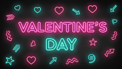 Neon Sign Celebration Display for Valentine Day Romance and Love Decoration
