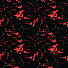 Dark red and black grunge splatter seamless pattern for edgy urban streetwear art