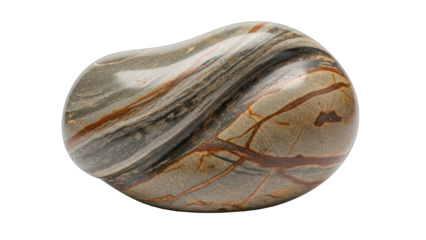 Polished Jasper Stone with Natural Veins and Swirls