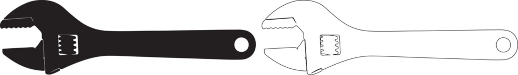 Adjustable wrench with