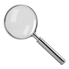 Magnifying Glass in Modern Minimalist Style with Bright Lighting on White Background for Office Use