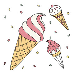 Delicious ice cream illustration