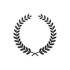 Laurel wreath vector. Simple Laurel foliate illustrations