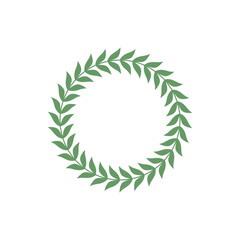 Laurel wreath vector. Simple Laurel foliate illustrations