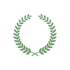 Laurel wreath vector. Simple Laurel foliate illustrations