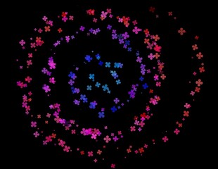 Flower Rainbow Swirl 