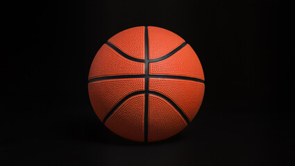 basketball on black. Basketball ball isolated on black background professional sports equipment. 