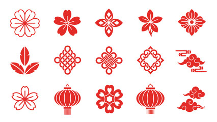 Collection of Traditional Chinese New Year Symbols and Decorations