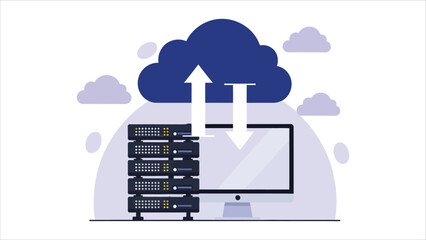 Online cloud computing data center web hosting service.eps