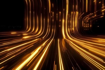 Mesmerizing tunnel of golden light