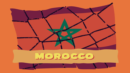 Maroc Icon Poster Wallpaper flag red green 