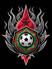 Maroc Icon Poster Wallpaper flag red green 