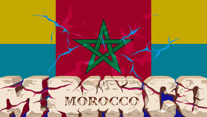 Maroc Icon Poster Wallpaper flag red green 