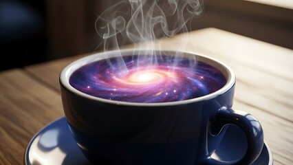 Galactic coffee: cosmic brew in a cup