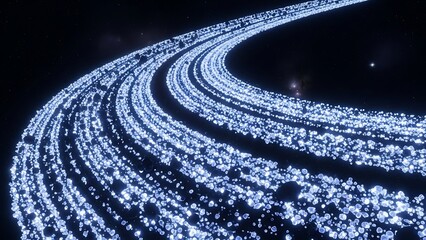 Mesmerizing display of light spirals in the night sky