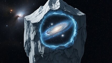 Galactic window: cosmic view through crystalline structure