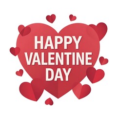 Valentines day greeting card with heart shape