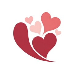 vector illustration of two hearts