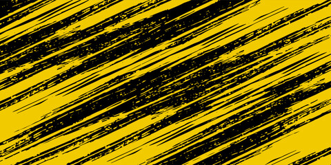 Abstract Black and Yellow Dirty Grunge Background with Halftone Effect. Sports Background with Brush Stroke Illustration
