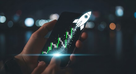 Stock market investment growing rapidly on mobile phone