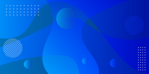 Abstract blue geometric background. Dynamic shapes composition.