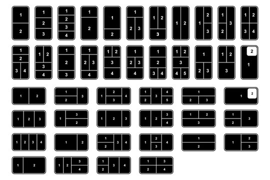Smartphone Split Screen Layout Set