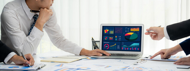 Business data dashboard provide brisk business intelligence analytic for marketing strategy planning