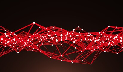 Abstract background, technology mesh, network, 3D illustration