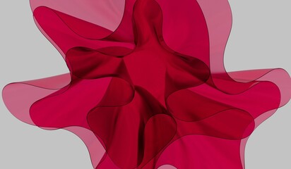 Crystal clear, vibrant colors, abstract background, swirling spirals, dark wavy lines, 3D illustration