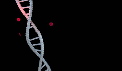DNA, DNA helix, wallpaper background, 3D illustration