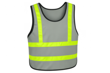 Safety vest with high visibility reflective strips