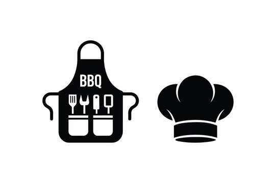 BQ Apron and Chef Hat Icons 