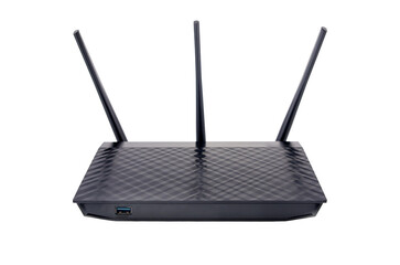 Wireless Wi-Fi router isolated on white