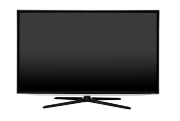 Television, tv screen mockup front view isolated