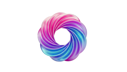 Gradient Swirl Abstract Ring