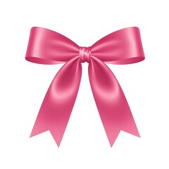 pink bow isolated on white
