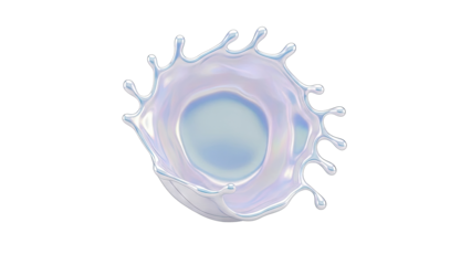 Iridescent Liquid Splash