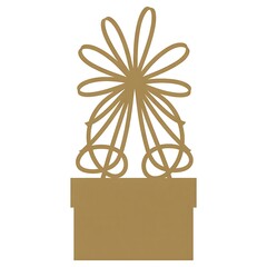 stylized flower in a square pot