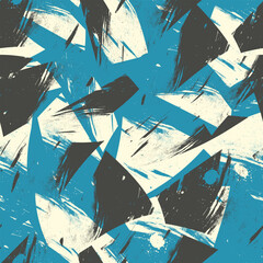 Seamless, colorful abstract pattern with chaotic grunge splashes