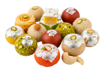 assorted colorful confections for ramadan eid mubarak