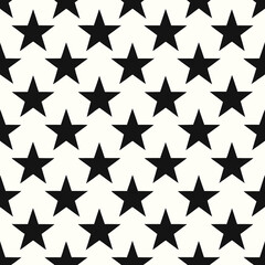 Obraz premium Title: A repeating pattern of black five-pointed stars with smaller white stars in the center on